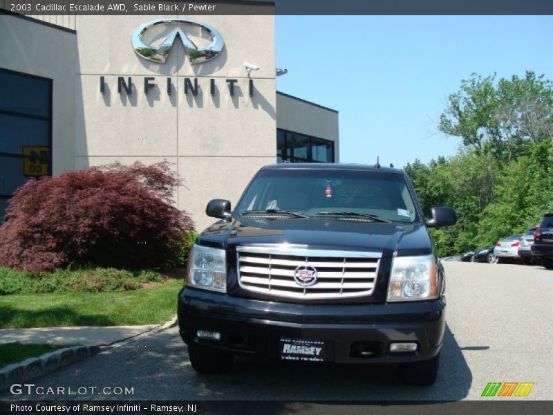 Sable Black / Pewter 2003 Cadillac Escalade AWD
