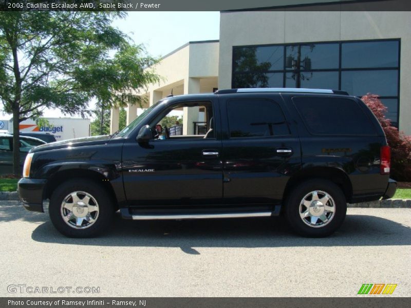 Sable Black / Pewter 2003 Cadillac Escalade AWD