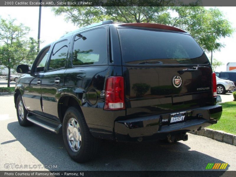 Sable Black / Pewter 2003 Cadillac Escalade AWD