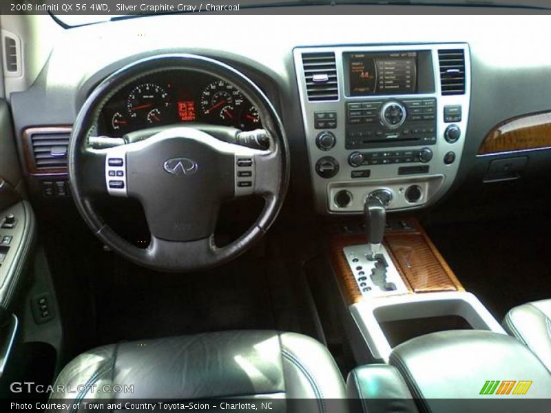 Silver Graphite Gray / Charcoal 2008 Infiniti QX 56 4WD