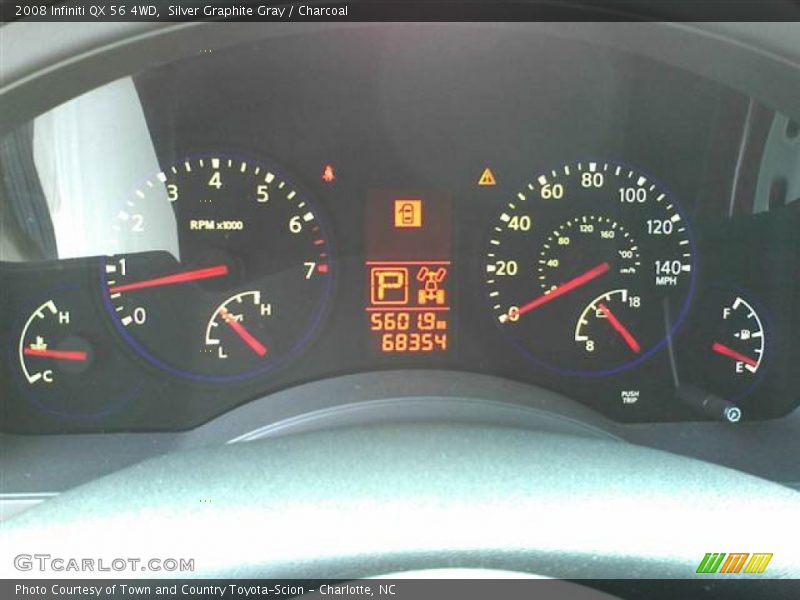 Silver Graphite Gray / Charcoal 2008 Infiniti QX 56 4WD