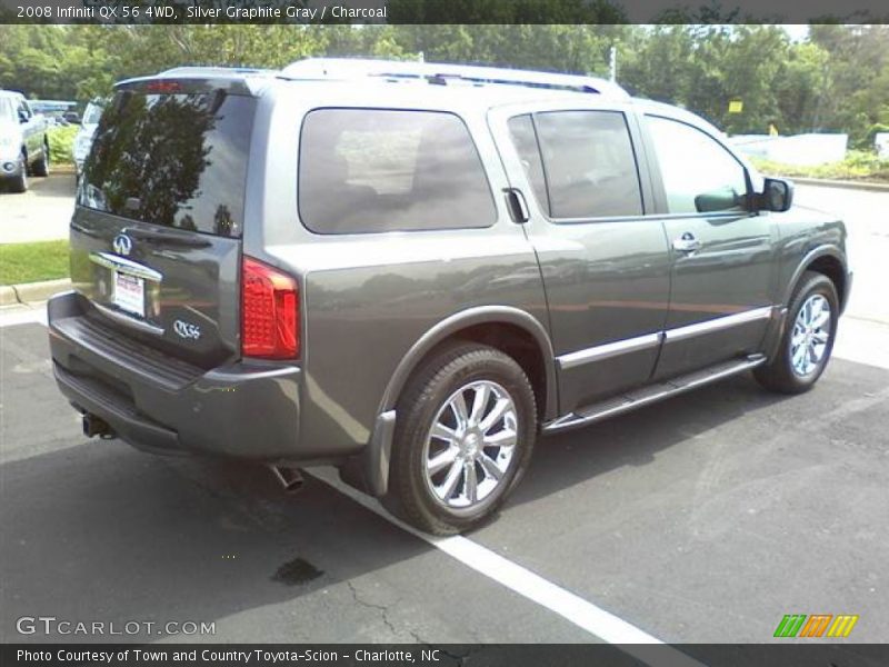 Silver Graphite Gray / Charcoal 2008 Infiniti QX 56 4WD