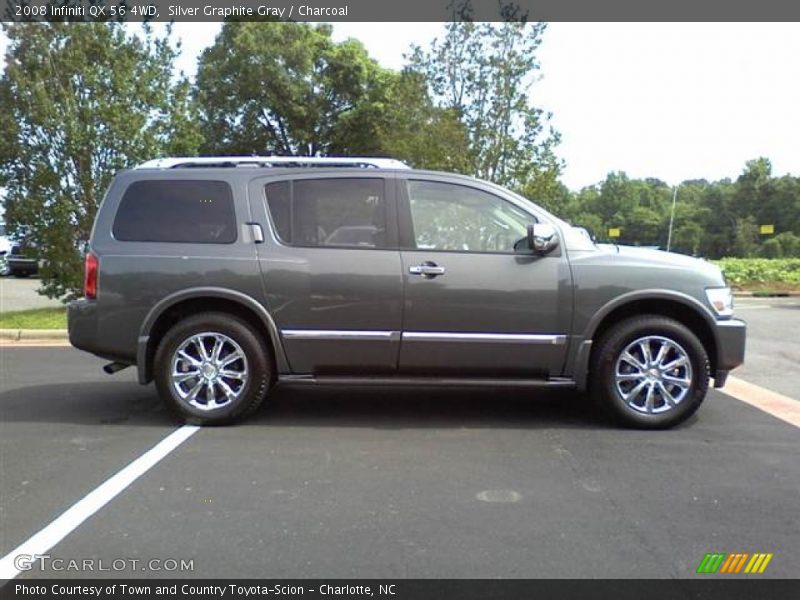 Silver Graphite Gray / Charcoal 2008 Infiniti QX 56 4WD