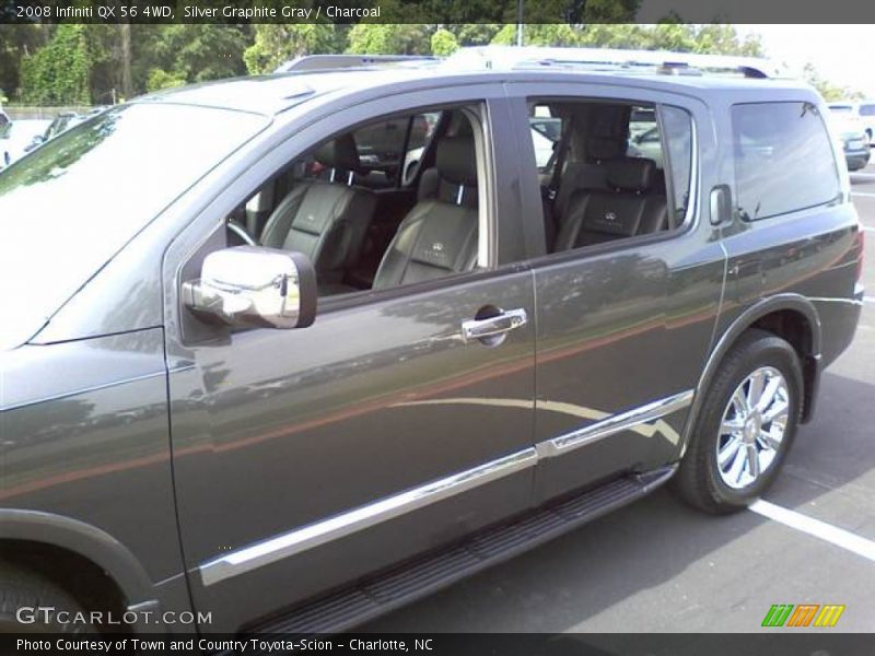 Silver Graphite Gray / Charcoal 2008 Infiniti QX 56 4WD