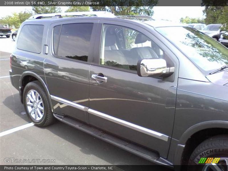 Silver Graphite Gray / Charcoal 2008 Infiniti QX 56 4WD