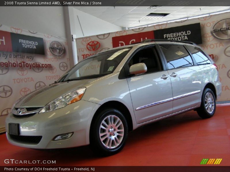 Silver Pine Mica / Stone 2008 Toyota Sienna Limited AWD