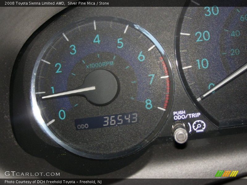 Silver Pine Mica / Stone 2008 Toyota Sienna Limited AWD