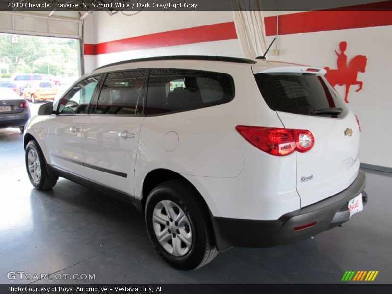 Summit White / Dark Gray/Light Gray 2010 Chevrolet Traverse LS