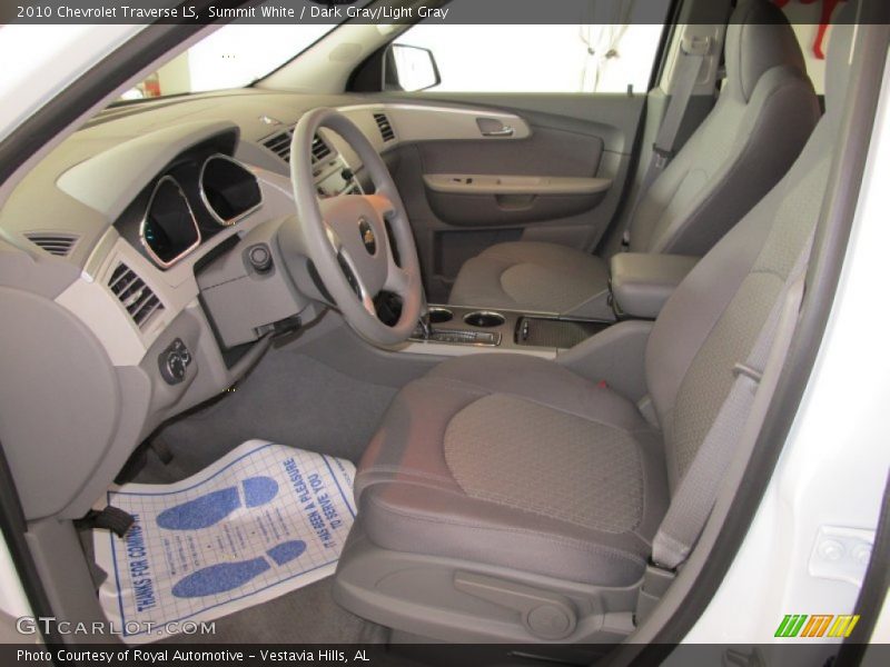 Summit White / Dark Gray/Light Gray 2010 Chevrolet Traverse LS
