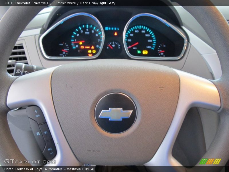 Summit White / Dark Gray/Light Gray 2010 Chevrolet Traverse LS