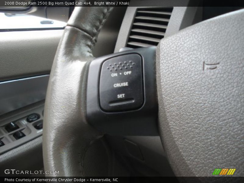 Bright White / Khaki 2008 Dodge Ram 2500 Big Horn Quad Cab 4x4