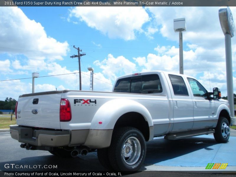 White Platinum Tri-Coat Metallic / Adobe 2011 Ford F350 Super Duty King Ranch Crew Cab 4x4 Dually