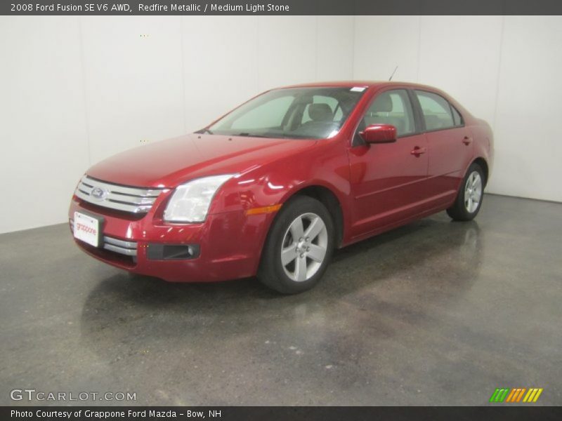 Redfire Metallic / Medium Light Stone 2008 Ford Fusion SE V6 AWD