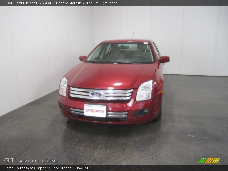 Redfire Metallic / Medium Light Stone 2008 Ford Fusion SE V6 AWD