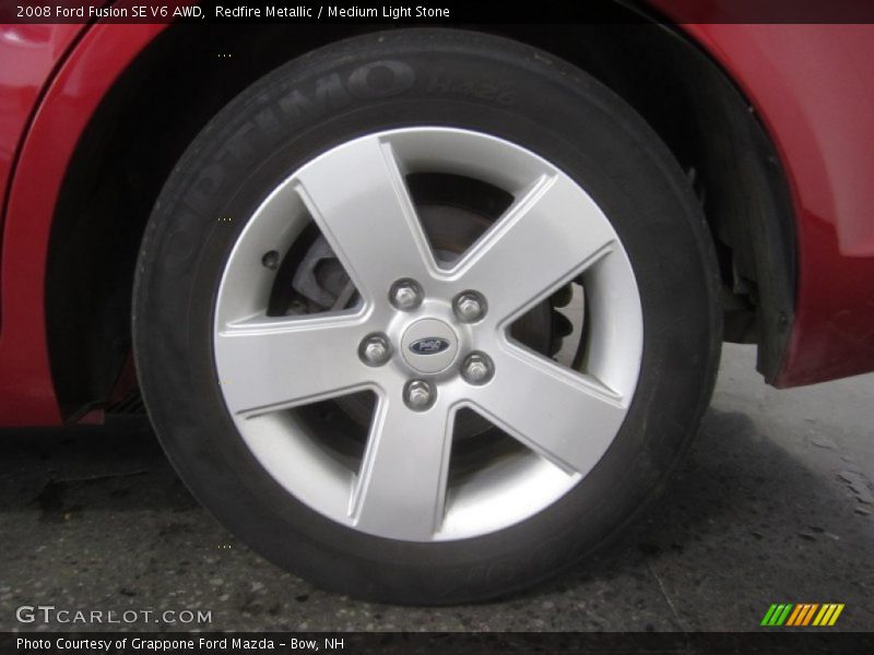 Redfire Metallic / Medium Light Stone 2008 Ford Fusion SE V6 AWD