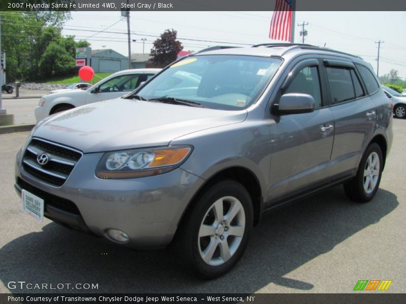 Steel Gray / Black 2007 Hyundai Santa Fe Limited 4WD