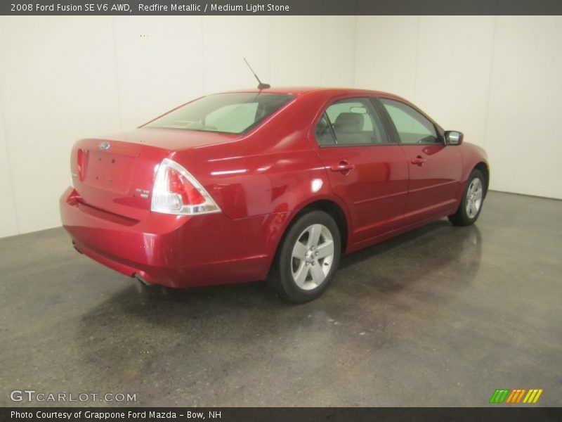 Redfire Metallic / Medium Light Stone 2008 Ford Fusion SE V6 AWD