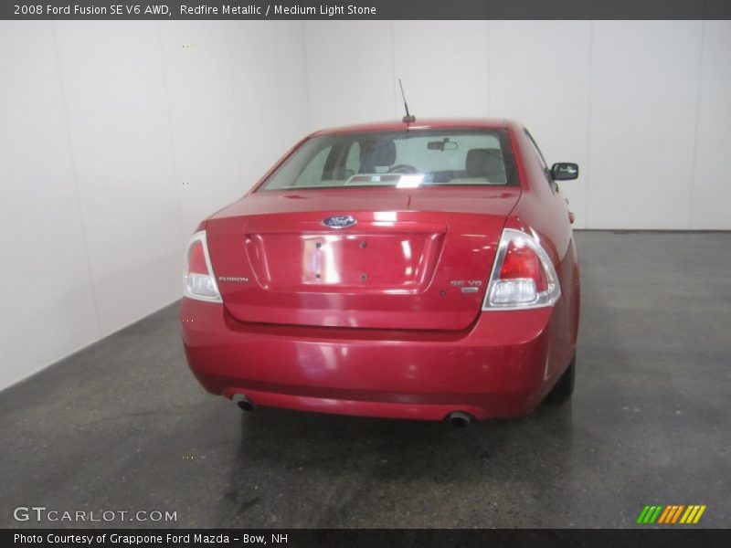Redfire Metallic / Medium Light Stone 2008 Ford Fusion SE V6 AWD