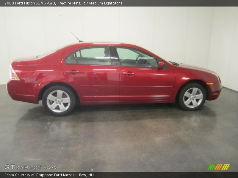 Redfire Metallic / Medium Light Stone 2008 Ford Fusion SE V6 AWD