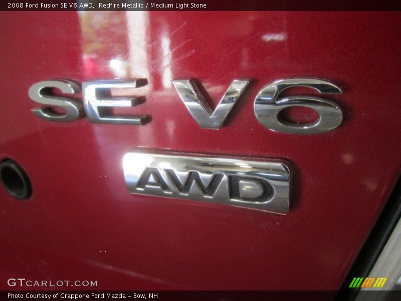 Redfire Metallic / Medium Light Stone 2008 Ford Fusion SE V6 AWD