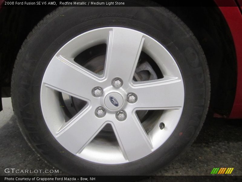 Redfire Metallic / Medium Light Stone 2008 Ford Fusion SE V6 AWD
