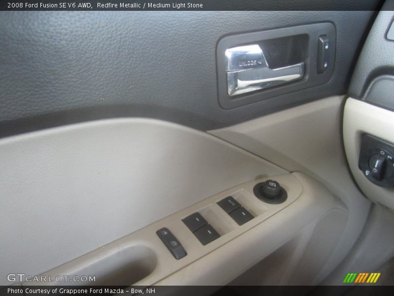 Redfire Metallic / Medium Light Stone 2008 Ford Fusion SE V6 AWD