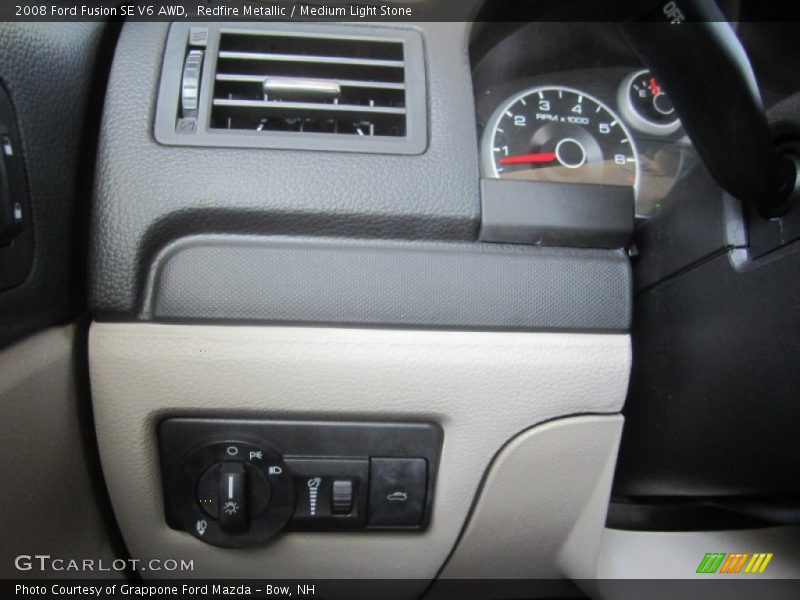 Redfire Metallic / Medium Light Stone 2008 Ford Fusion SE V6 AWD