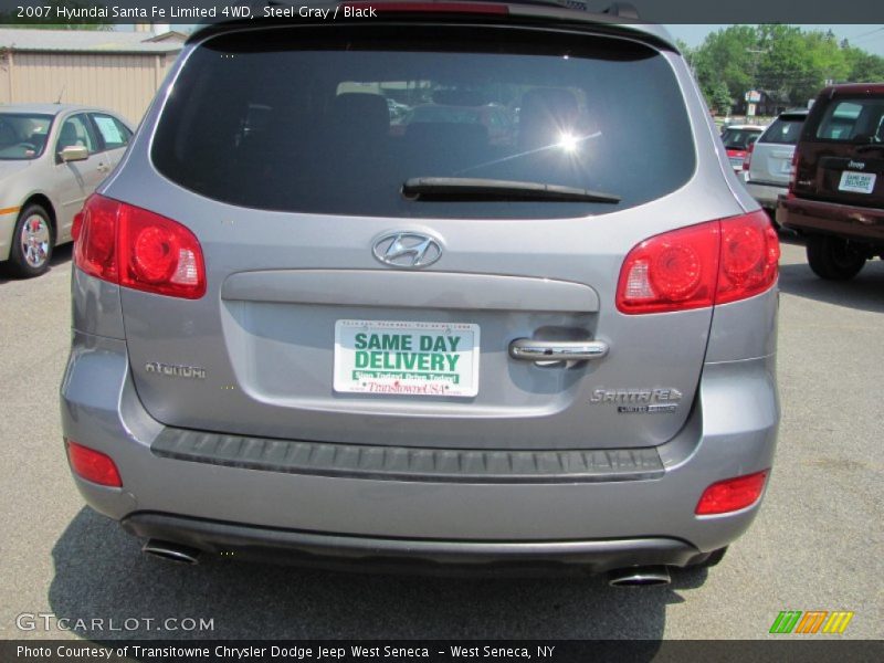 Steel Gray / Black 2007 Hyundai Santa Fe Limited 4WD