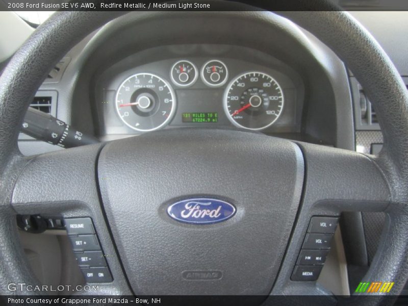 Redfire Metallic / Medium Light Stone 2008 Ford Fusion SE V6 AWD