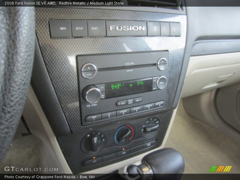 Redfire Metallic / Medium Light Stone 2008 Ford Fusion SE V6 AWD