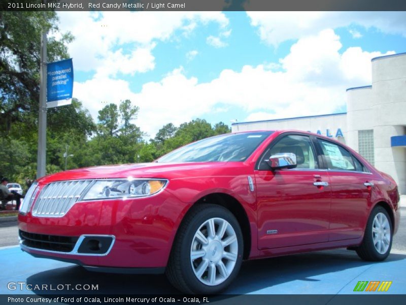 Red Candy Metallic / Light Camel 2011 Lincoln MKZ Hybrid