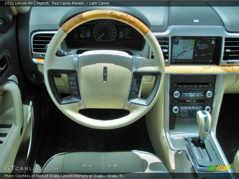 Red Candy Metallic / Light Camel 2011 Lincoln MKZ Hybrid
