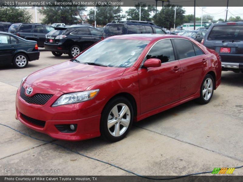 Barcelona Red Metallic / Dark Charcoal 2011 Toyota Camry SE V6