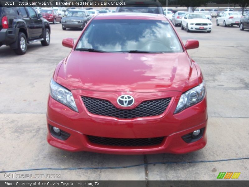 Barcelona Red Metallic / Dark Charcoal 2011 Toyota Camry SE V6