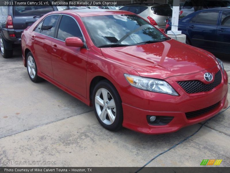 Barcelona Red Metallic / Dark Charcoal 2011 Toyota Camry SE V6