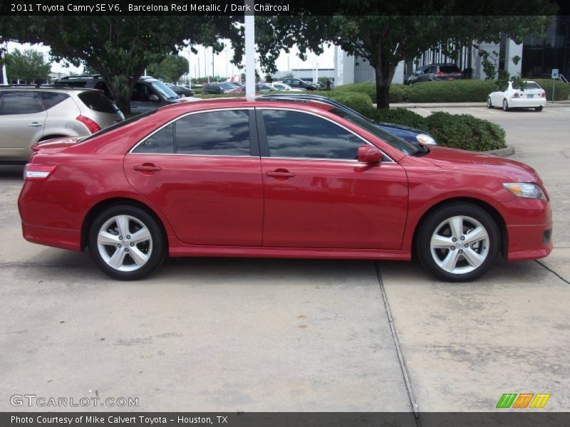 Barcelona Red Metallic / Dark Charcoal 2011 Toyota Camry SE V6