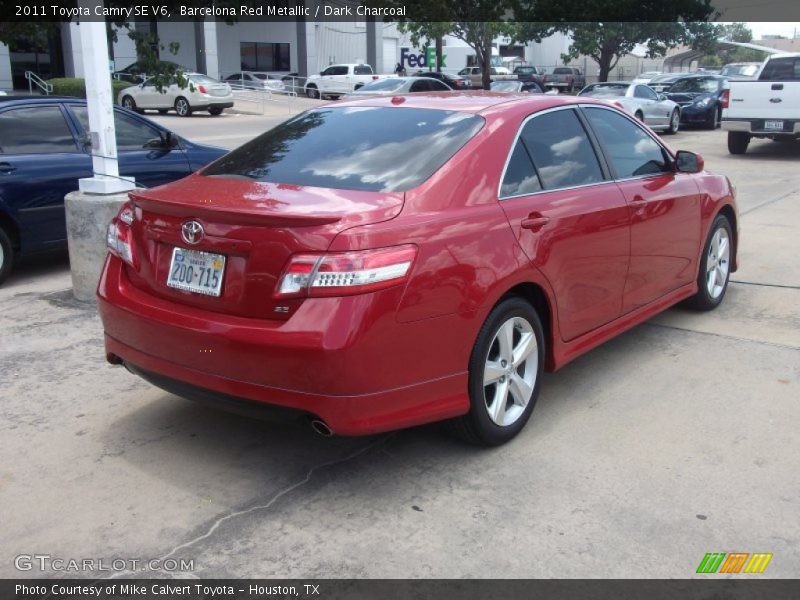 Barcelona Red Metallic / Dark Charcoal 2011 Toyota Camry SE V6