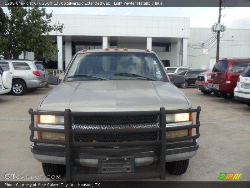 Light Pewter Metallic / Blue 1998 Chevrolet C/K 3500 C3500 Silverado Extended Cab