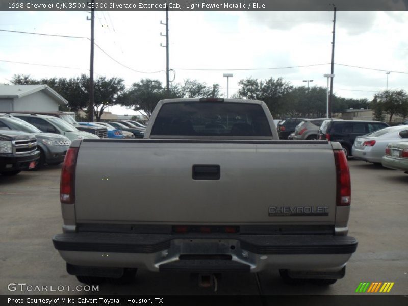 Light Pewter Metallic / Blue 1998 Chevrolet C/K 3500 C3500 Silverado Extended Cab