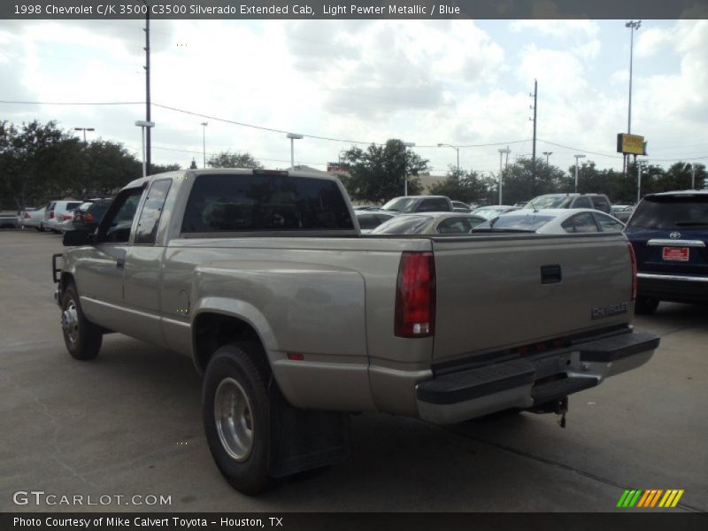 Light Pewter Metallic / Blue 1998 Chevrolet C/K 3500 C3500 Silverado Extended Cab