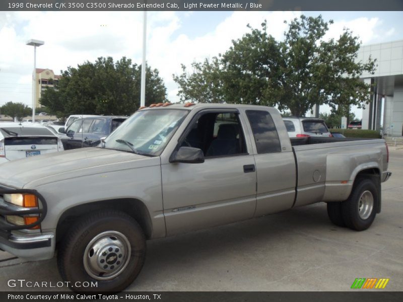 Light Pewter Metallic / Blue 1998 Chevrolet C/K 3500 C3500 Silverado Extended Cab
