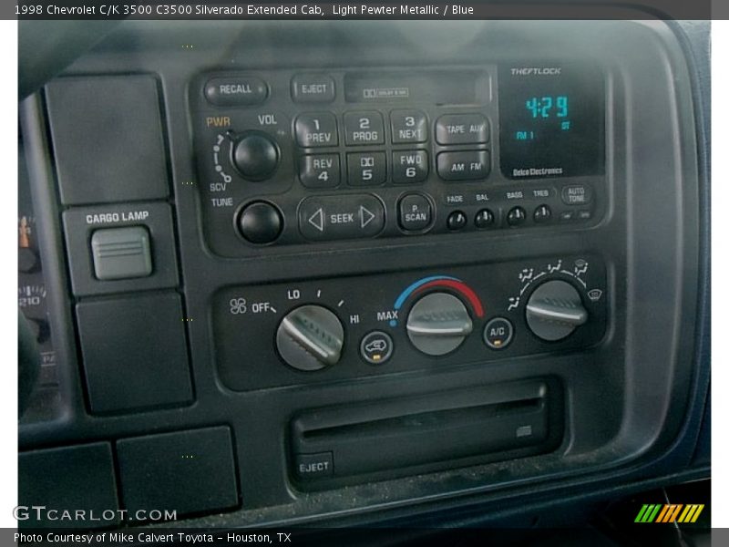 Light Pewter Metallic / Blue 1998 Chevrolet C/K 3500 C3500 Silverado Extended Cab