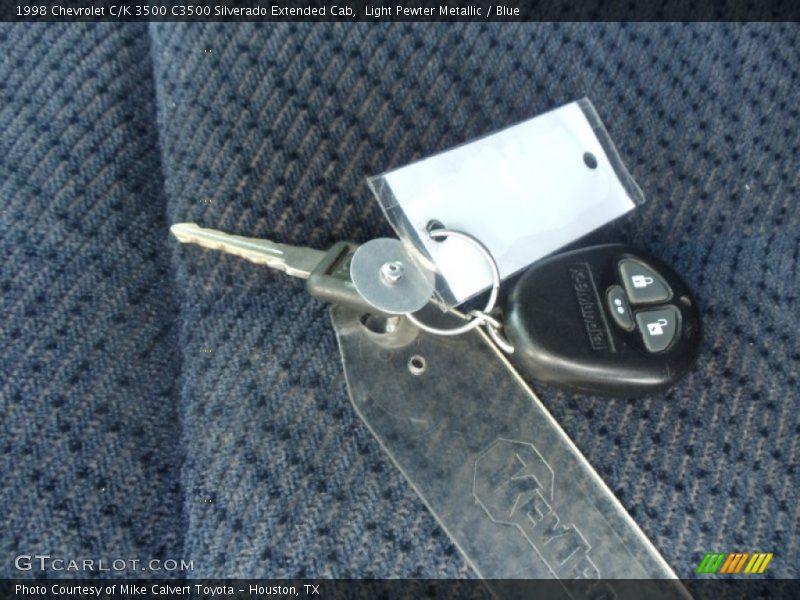 Light Pewter Metallic / Blue 1998 Chevrolet C/K 3500 C3500 Silverado Extended Cab