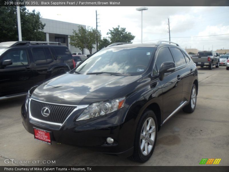 Black Sapphire Pearl / Parchment/Brown Walnut 2010 Lexus RX 350