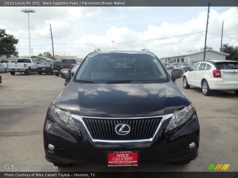 Black Sapphire Pearl / Parchment/Brown Walnut 2010 Lexus RX 350