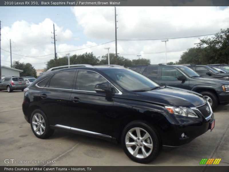 Black Sapphire Pearl / Parchment/Brown Walnut 2010 Lexus RX 350