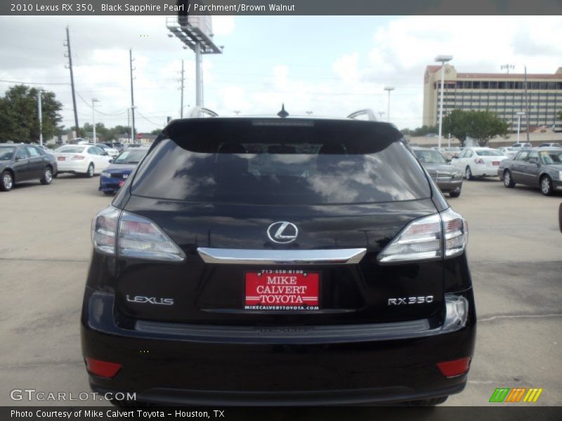 Black Sapphire Pearl / Parchment/Brown Walnut 2010 Lexus RX 350