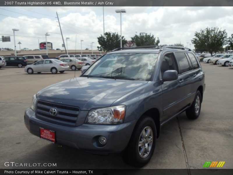 Bluestone Metallic / Ash Gray 2007 Toyota Highlander V6 4WD