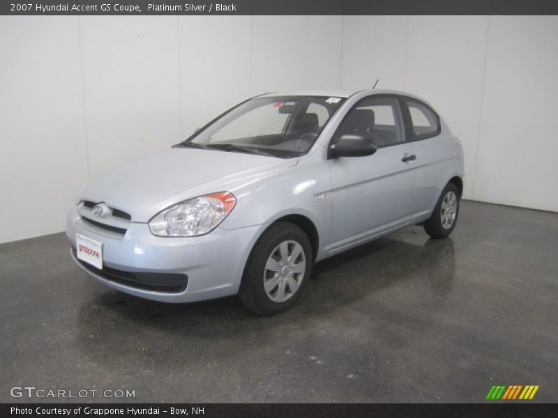 Platinum Silver / Black 2007 Hyundai Accent GS Coupe