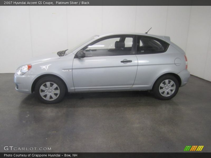 Platinum Silver / Black 2007 Hyundai Accent GS Coupe